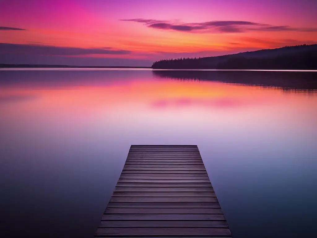 Importancia de la motivación en el bienestar laboral: Amanecer sereno y armónico en un lago