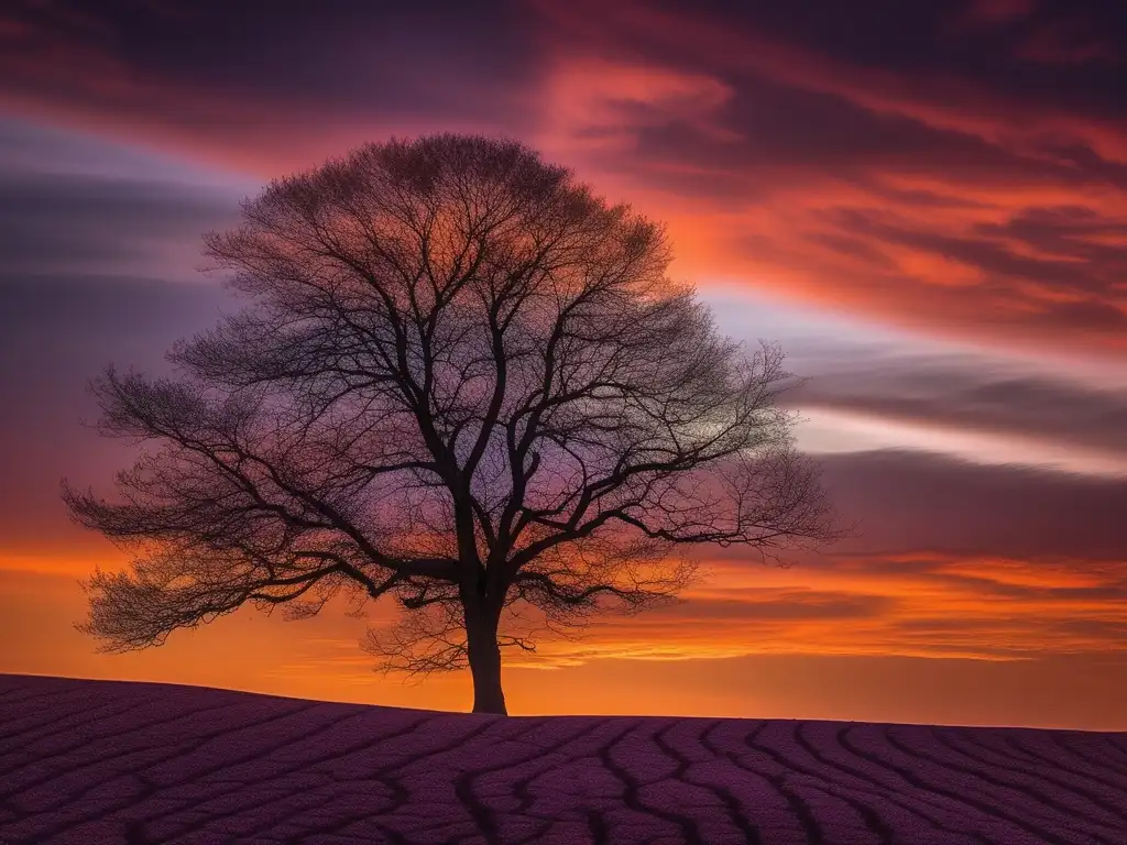 Árbol resiliente en paisaje desolado: Técnicas para manejar el estrés de líderes resilientes