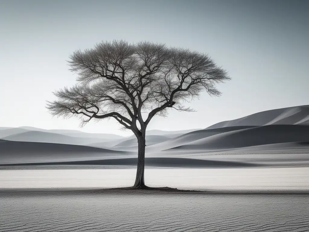 Árbol solitario, resiliencia y bienestar emocional