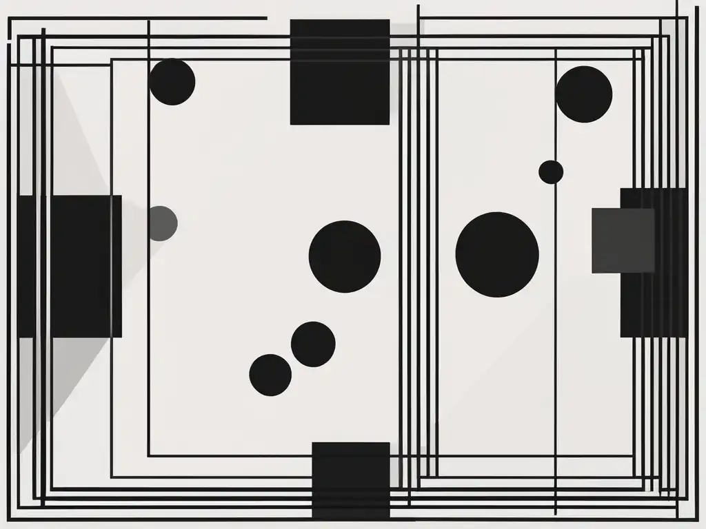 Imagen abstracta con formas geométricas y color monocromático, evocando habilidades de resolución de conflictos en el liderazgo