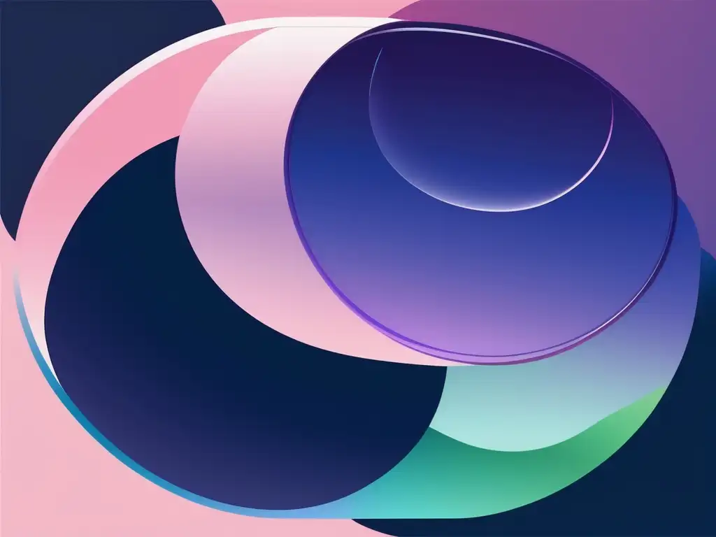 Impacto de la realidad aumentada en la autodisciplina: imagen abstracta con burbuja de colores hipnóticos