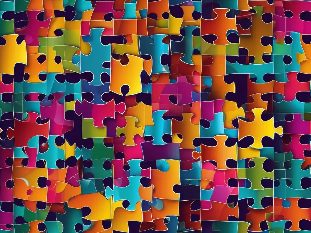Importancia de la comunicación efectiva: imagen abstracta de dos piezas de puzzle encajando sin problemas, representando la armonía y la integración