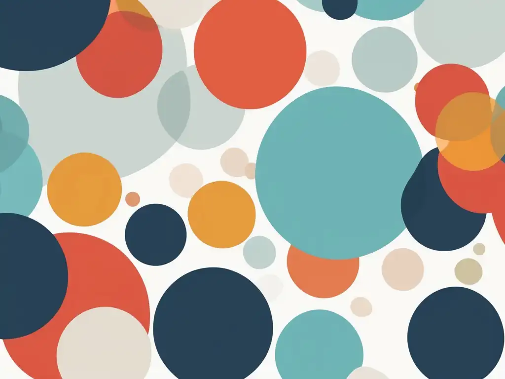 Importancia comunicación efectiva: burbujas interconectadas en colores y tamaños, simbolizan claridad, escucha activa y lenguaje corporal adecuado