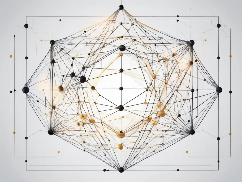 Importancia habilidades blandas en trabajo: Comunicación, trabajo en equipo y liderazgo en imagen 8k minimalista y abstracta