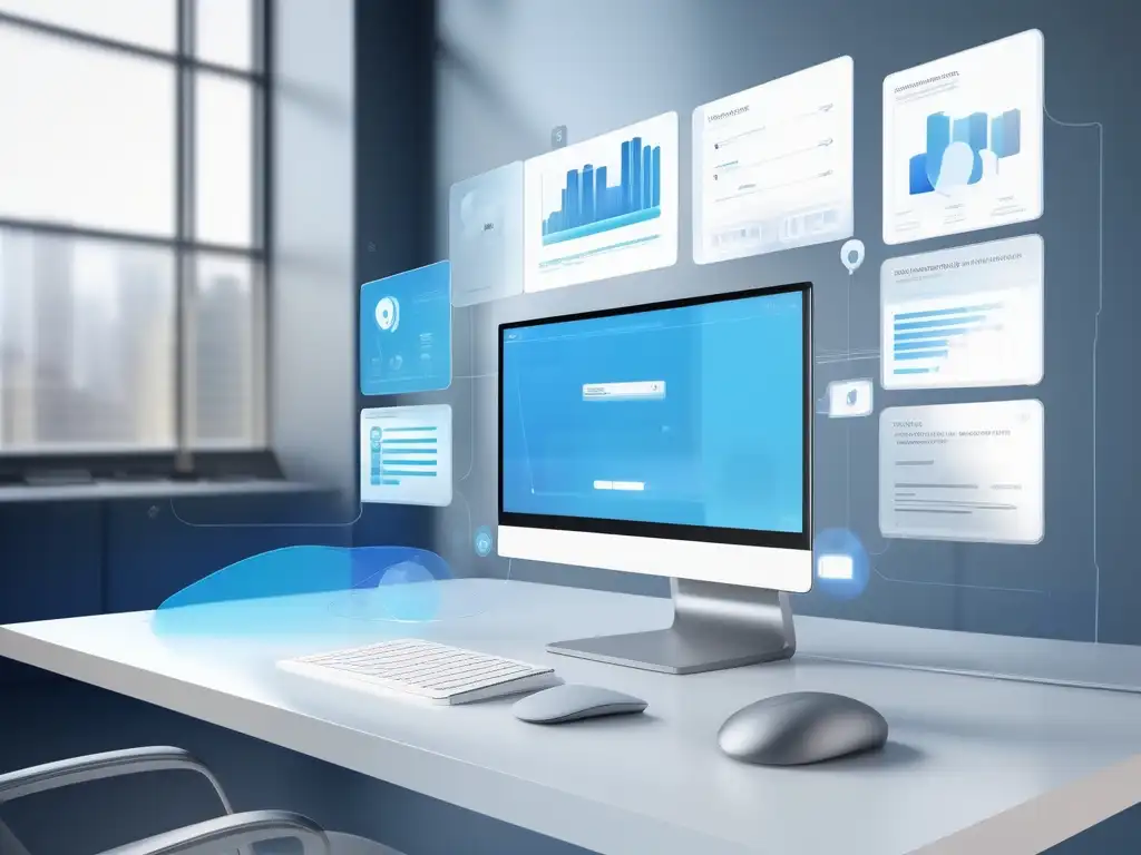 Espacio de trabajo virtual con comunicación eficiente y manejo de interrupciones virtuales