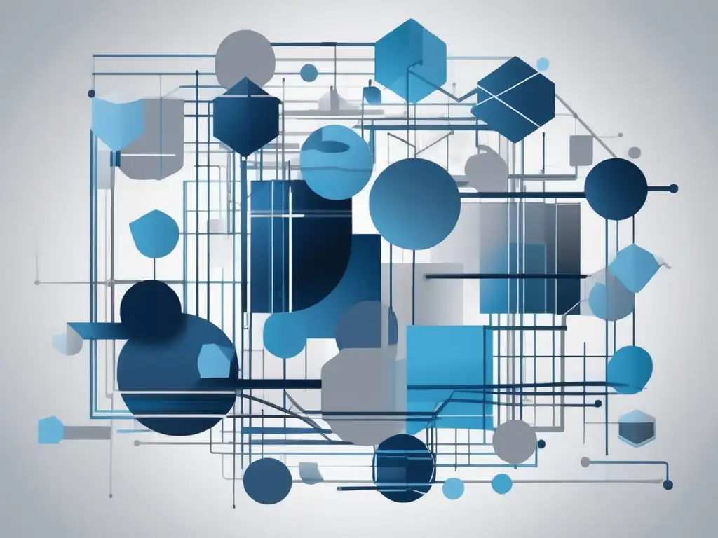 Habilidades Blandas en línea para mejorar tu marca personal - Interconexión en tonos azul y gris, redes online y comunidad