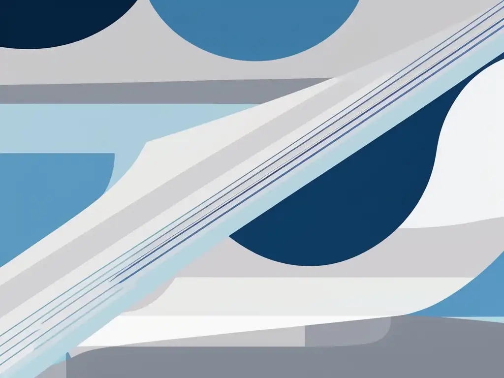 Interconexión digital y empatía en la era moderna Importancia empatía digital: imagen minimalista abstracta con líneas interconectadas en tonos azules y grises