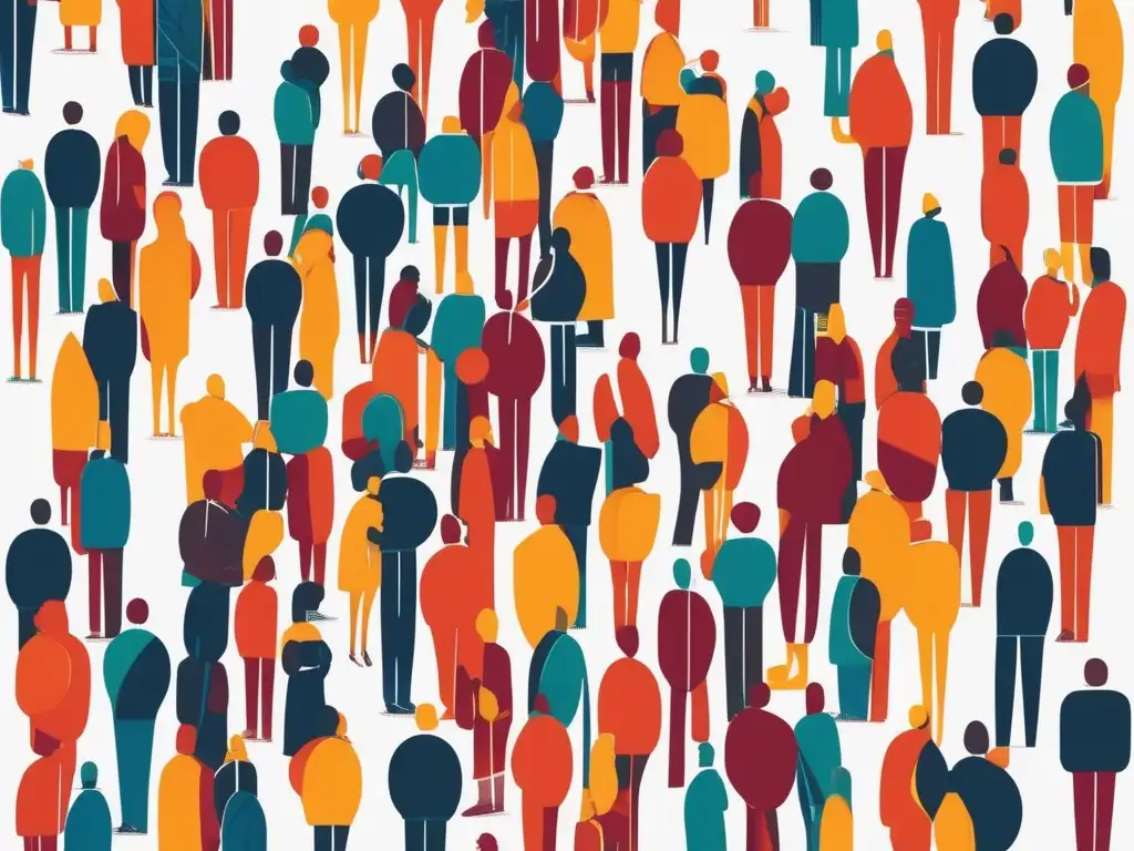 Conexiones humanas coloridas Figuras humanas conectadas en una red de líneas coloridas, simbolizando la importancia de la empatía digital