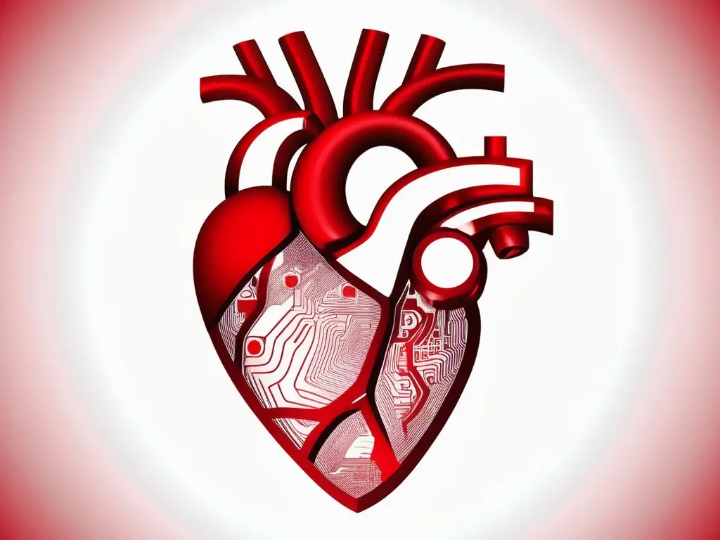 Imagen: Corazón humano y circuitos, empatía en medicina personalizada