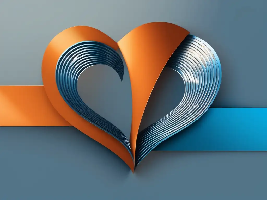 Desarrollo de empatía en relaciones diarias - Dos corazones interconectados con patrones geométricos, colores y luz simbolizando armonía y compasión