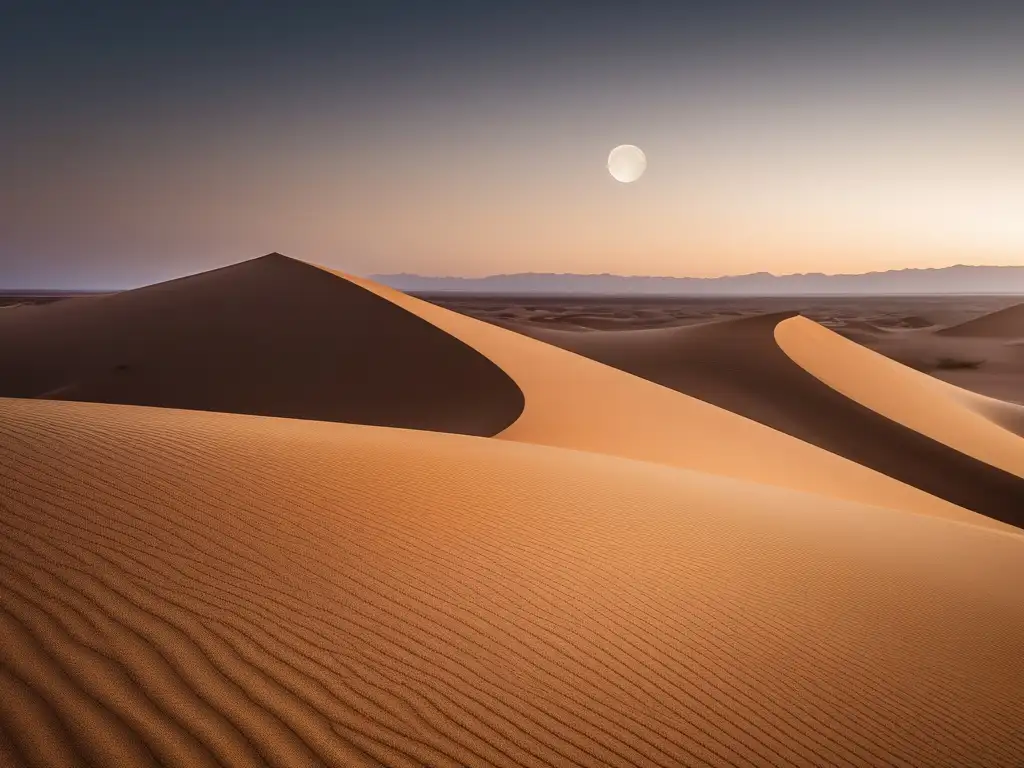 Importancia habilidades blandas Medio Oriente: luna creciente ilumina desierto, simbolizando contexto cultural único