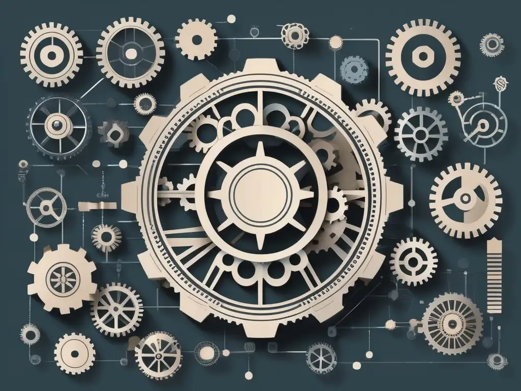 Importancia de la colaboración en equipos de investigación - Gears interconectados simbolizando mejora de productividad