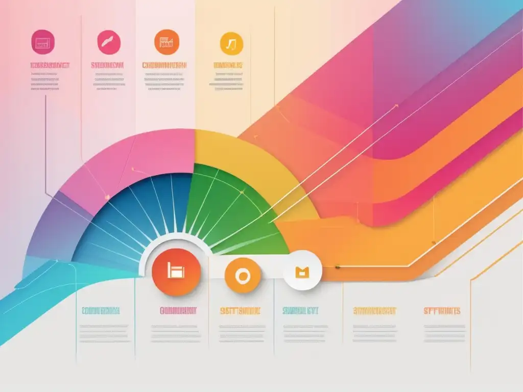 Importancia de habilidades blandas en gestión de clientes: espectro colorido de líneas y formas interconectadas, representando soft skills clave