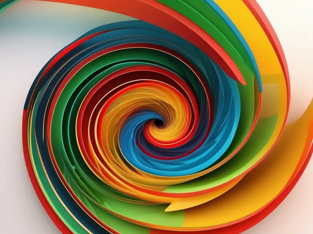 Espiral multicolor que representa la motivación exitosa y habilidades blandas