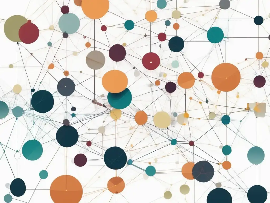 Presentación efectiva de hallazgos de investigación: visualización de datos y organización de información en una imagen abstracta y minimalista