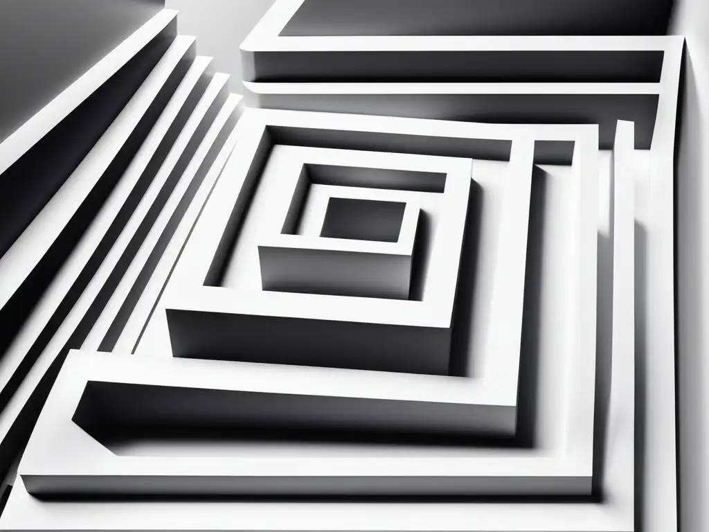 Laberinto minimalista de líneas geométricas Mejorar autogestión: decisiones éticas en laberinto