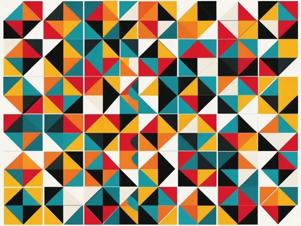Importancia de habilidades blandas en ética laboral: imagen abstracta de formas geométricas vibrantes y equilibradas