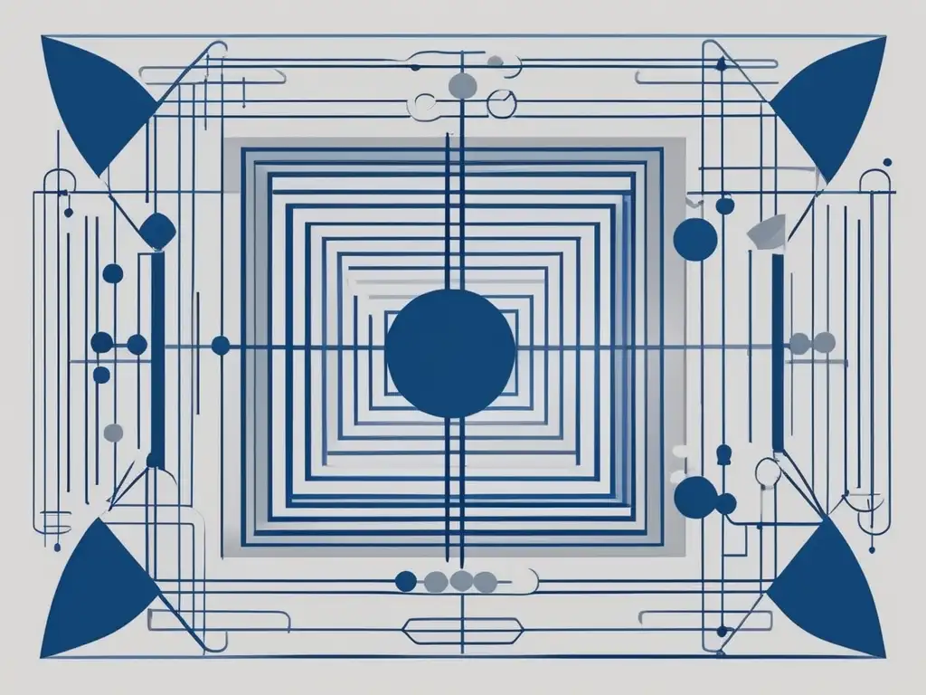 Importancia habilidades blandas: evolución de habilidades blandas en una imagen abstracta con líneas y formas en tonos azules y grises