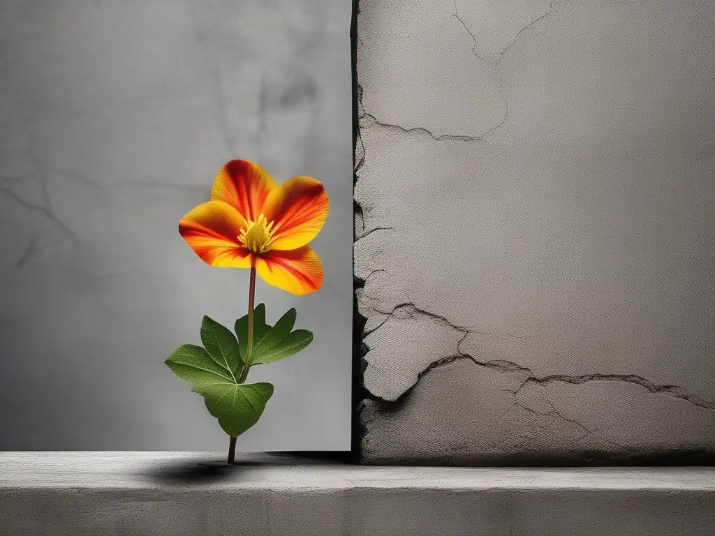 Flor resiliencia: superando adversidades, encontrando belleza y crecimiento en ambientes hostiles