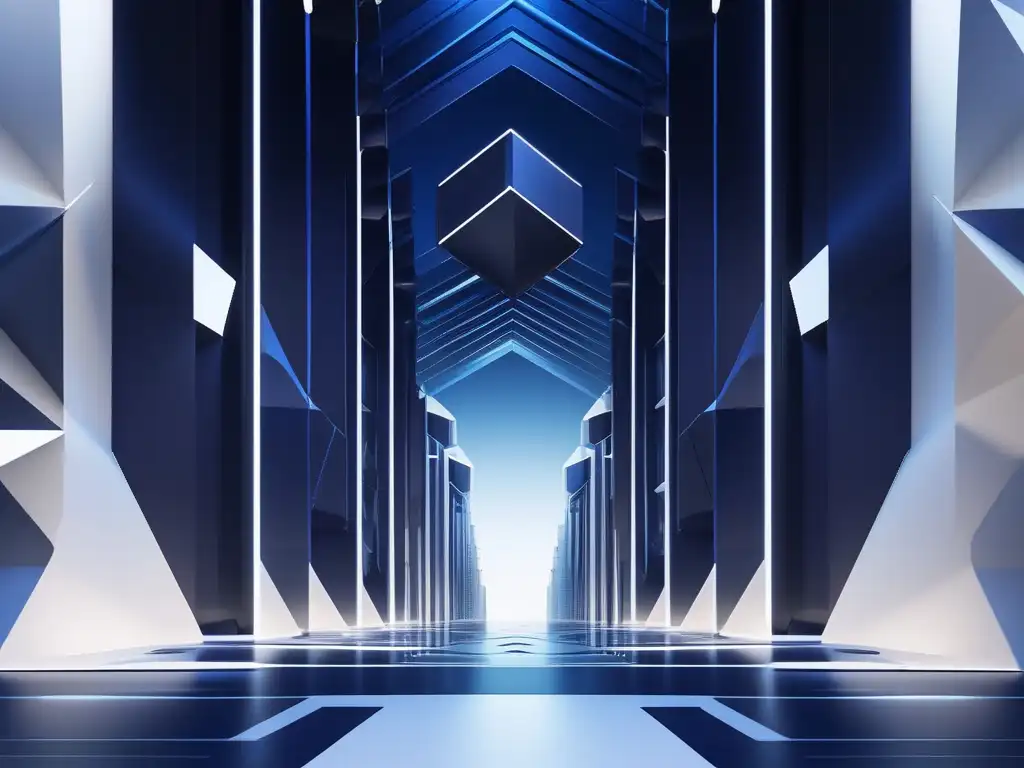 Futuro de formación con Realidad Aumentada: Imagen abstracta de un entorno virtual futurista con avatares holográficos y actividades interactivas