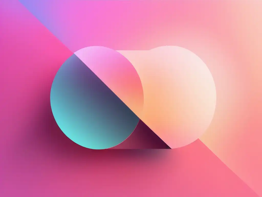 Imagen abstracta minimalista Imagen minimalista con colores pastel y forma geométrica, evocando armonía y contrastes - Realidad Virtual para manejo de conflictos