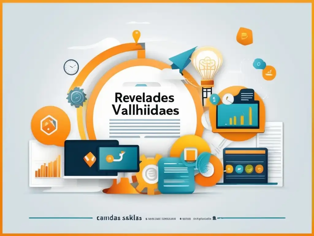 Importancia habilidades blandas liderazgo: Composición abstracta de habilidades blandas y técnicas, representando la complementariedad en liderazgo