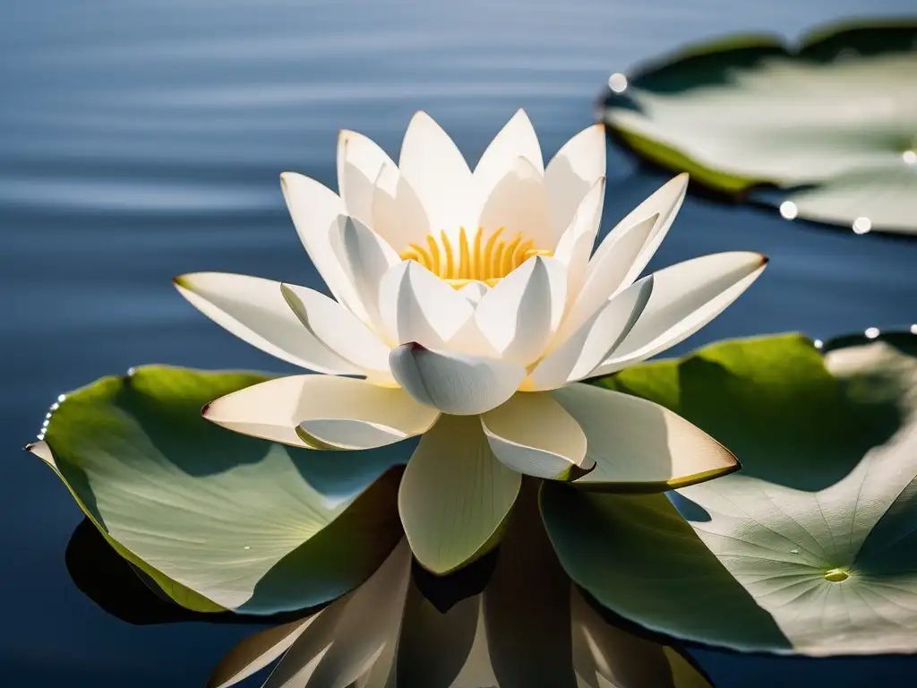 Lotus blanco simbolizando paz interior y mindfulness