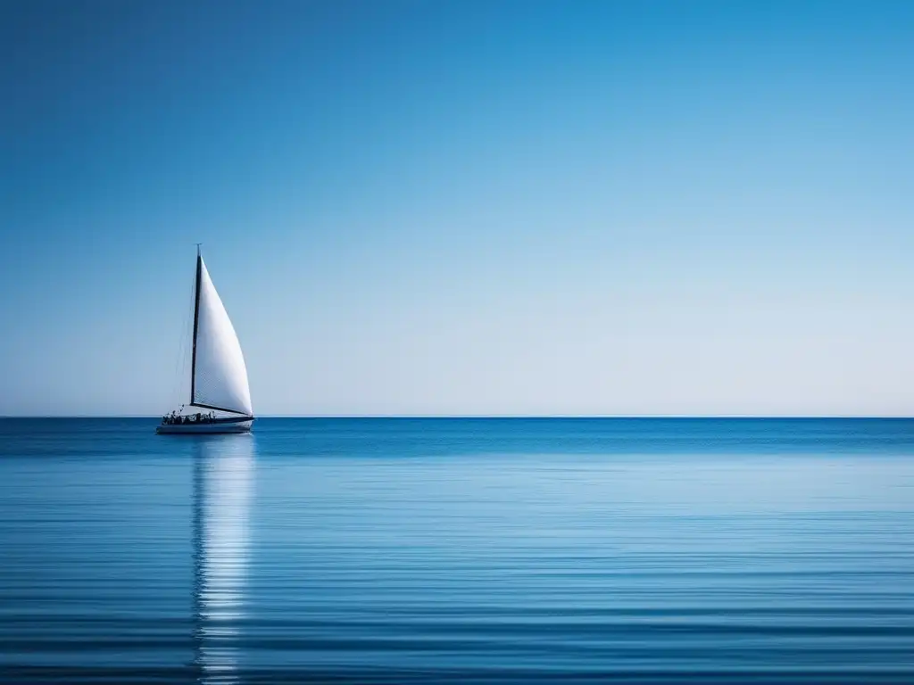 Importancia habilidades blandas para rendimiento académico en imagen de mar sereno y barco solitario