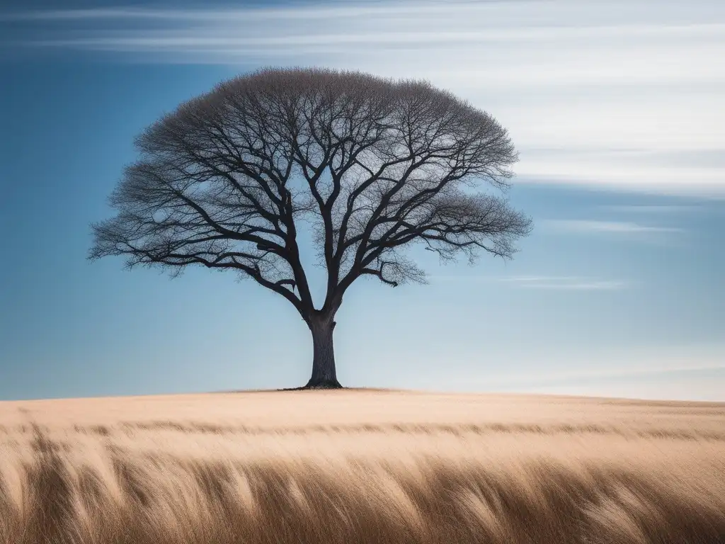 Paisaje monocromático que simboliza la paciencia en la era de la información