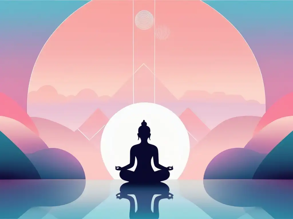 Imagen serena de meditación: Beneficios de mindfulness y resiliencia