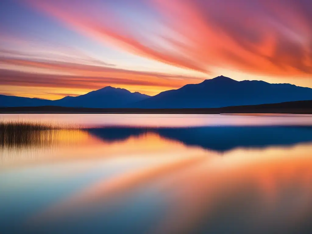 Paisaje sereno con lago, atardecer y figura, ejemplifica habilidades blandas para manejar el estrés en el futuro del trabajo