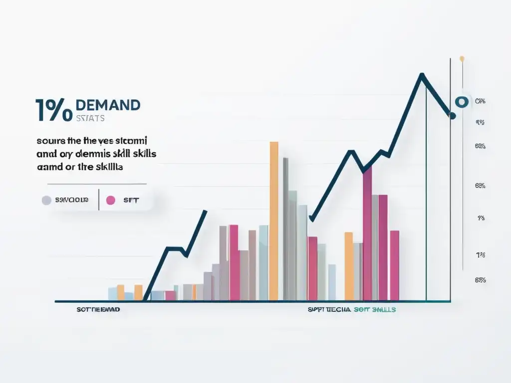 Importancia de habilidades blandas en gráfico 8k de demanda de habilidades técnicas y blandas