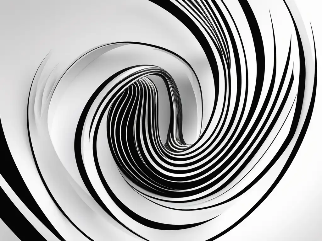 Integridad en el trabajo: línea negra abstracta Importancia integridad y confianza: Imagen 8K minimalista y abstracta simboliza ética, confianza y relaciones profesionales