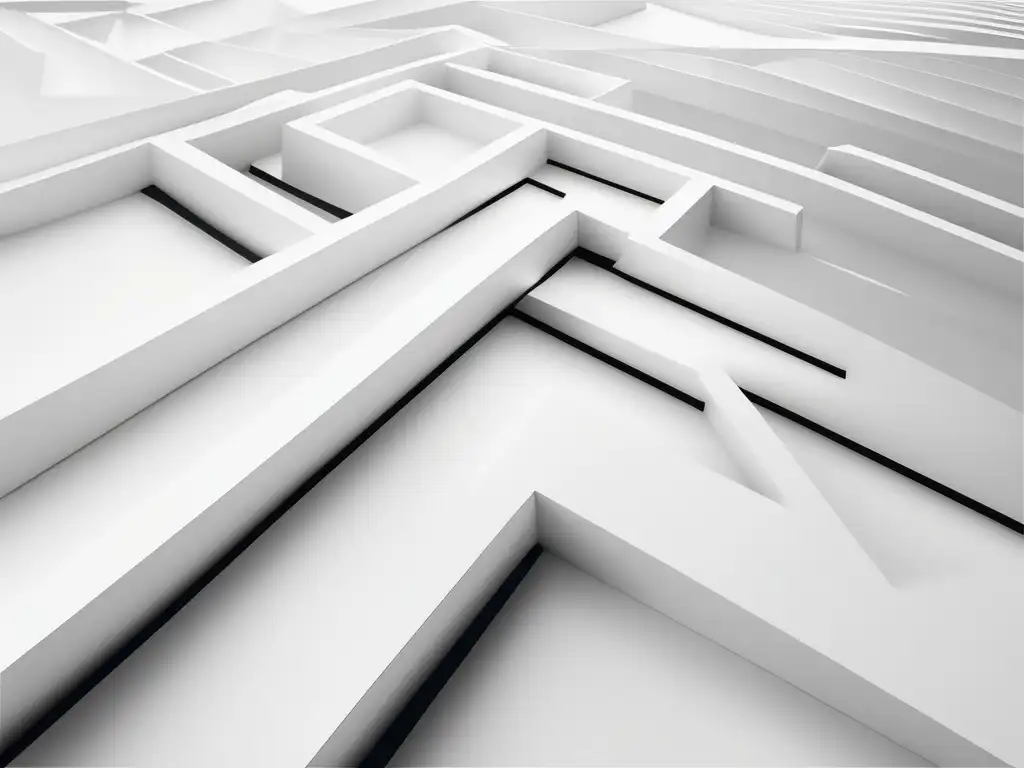 Importancia de la integridad en equipos: Composición minimalista con formas geométricas y colores vibrantes