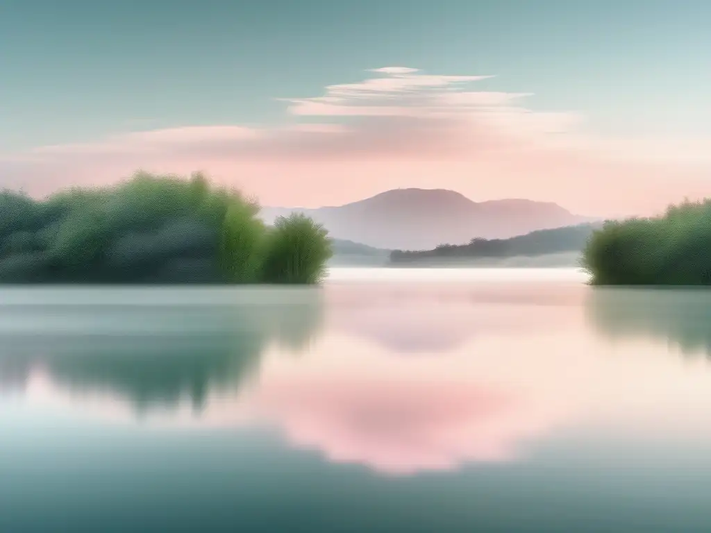 Paisaje sereno y reflexivo con lago calmado y verde exuberante - Técnicas de autoconocimiento para autoestima positiva