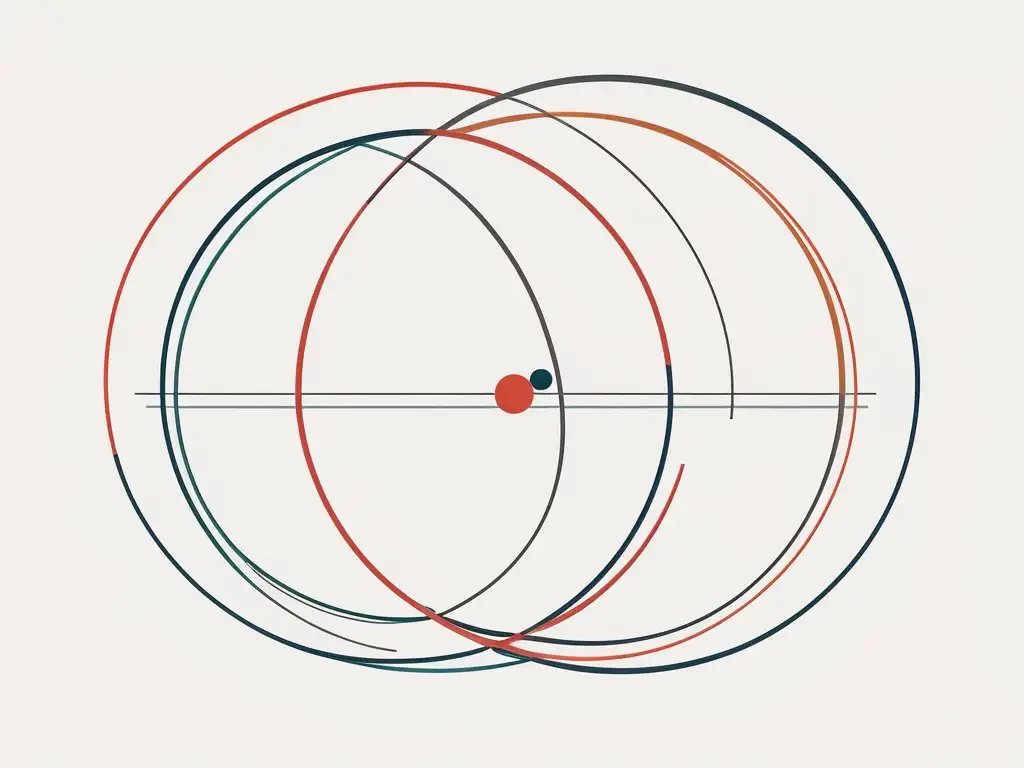 Diferentes estilos de liderazgo en imagen abstracta que ilustra círculos interconectados y sus significados