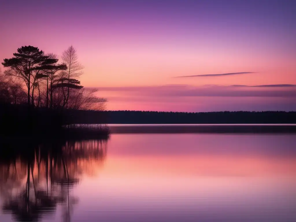 Paisaje sereno al atardecer: Importancia del silencio en la comunicación no verbal