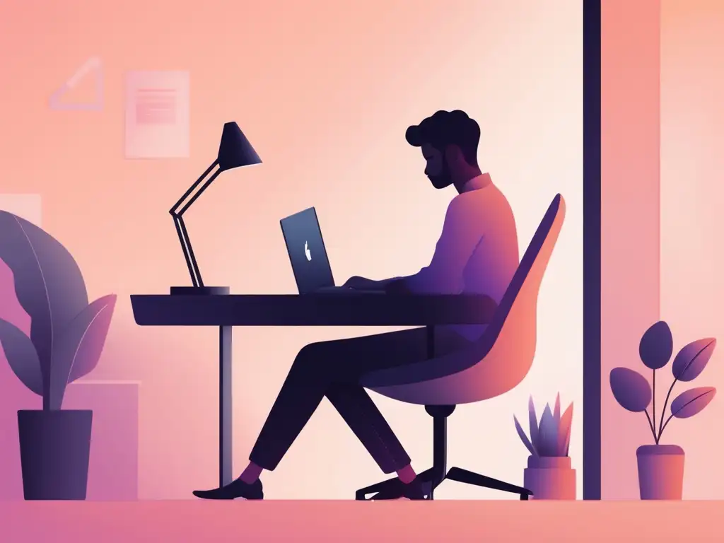 Persona trabajando en casa Imagen: Importancia comunicación no verbal en teletrabajo