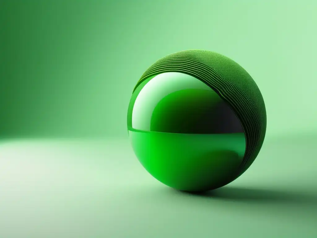 Planeta verde abstracto minimalista Contribuir a un planeta verde: imagen de un planeta verde minimalista y abstracto