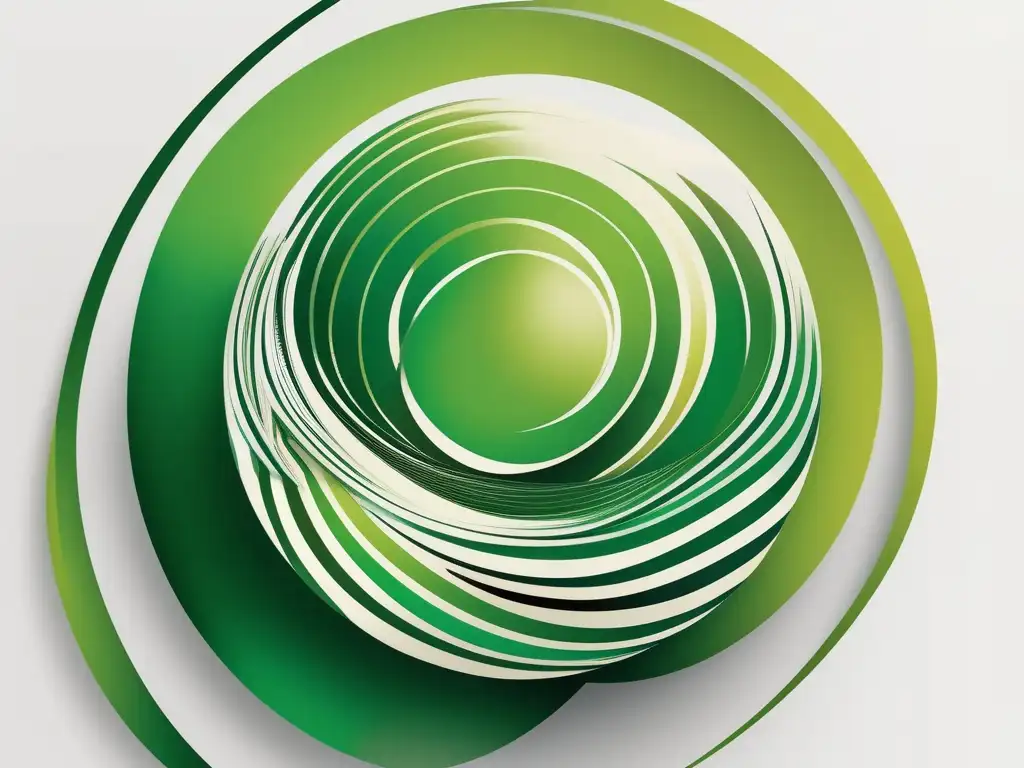 Un planeta verde saludable y sostenible Contribuir a un planeta verde: imagen abstracta de un planeta verde rodeado de patrones verdes, simbolizando un ambiente saludable y sostenible