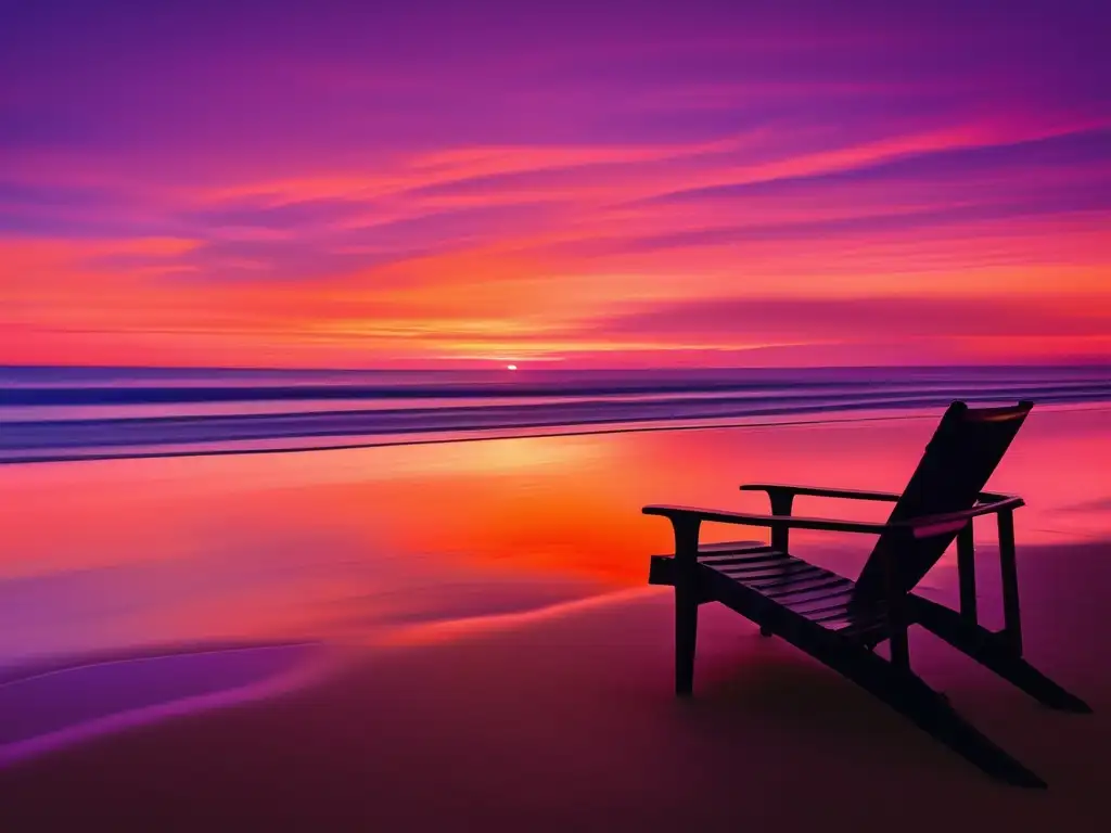 Playa al atardecer: gestión del tiempo y equilibrio trabajo-vida