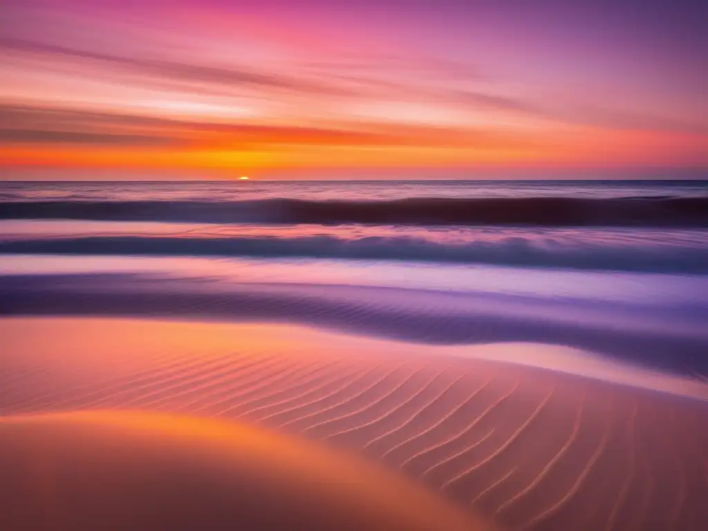 Playa tranquila al atardecer: Gestión del tiempo y habilidades blandas