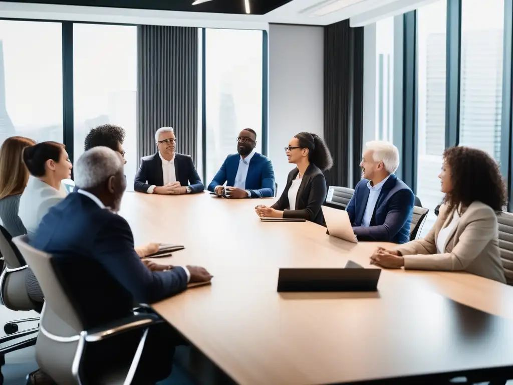 Profesionales diversos en una reunión colaborativa resaltando la importancia de las habilidades blandas en carrera