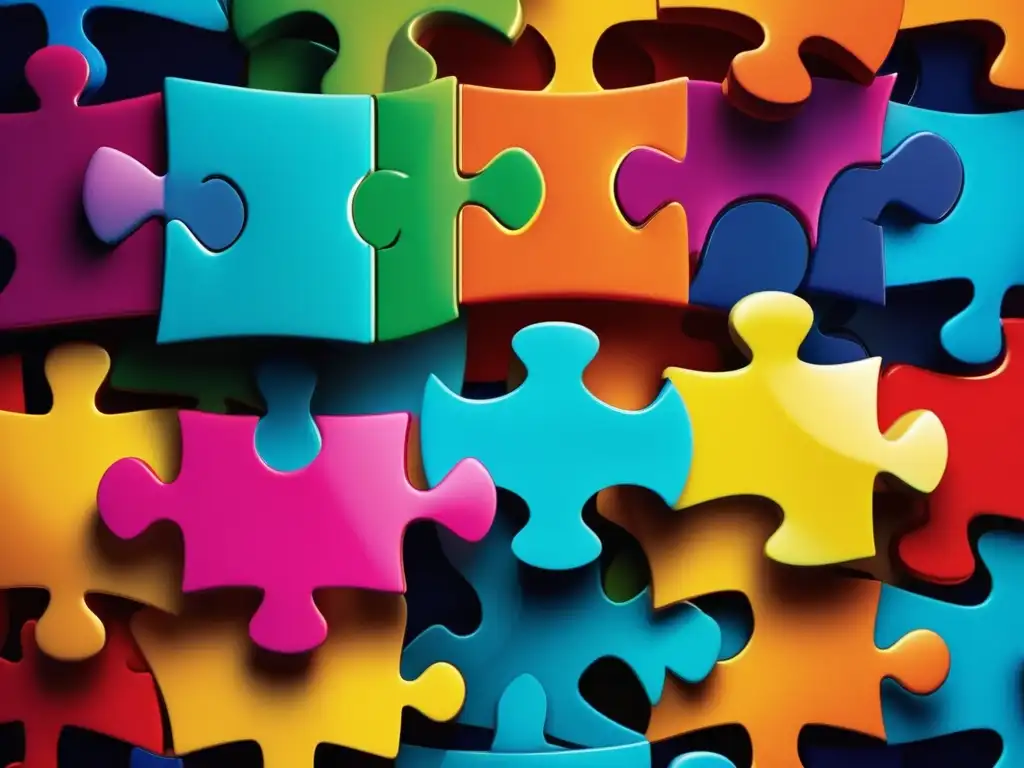 Puzzle colorido simbolizando responsabilidad social Importancia de la Responsabilidad Social: Puzzle vibrante que simboliza colaboración, ética y progreso