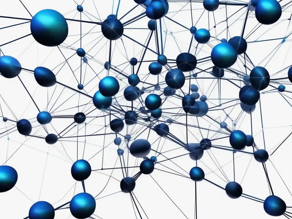 Importancia del networking en emprendimiento: imagen abstracta de líneas y nodos interconectados que forman una red