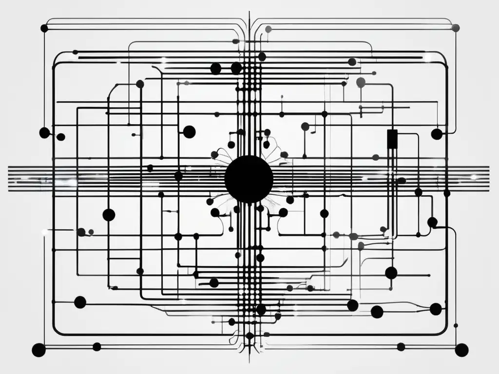 Imagen abstracta con líneas y nodos interconectados, representando habilidades blandas para el networking eficaz