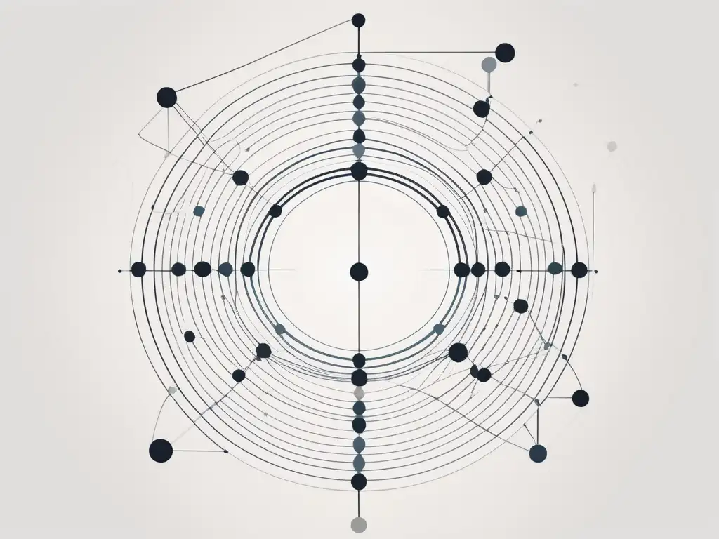 Imagen abstracta de una red de líneas y nodos, simbolizando habilidades blandas en la negociación