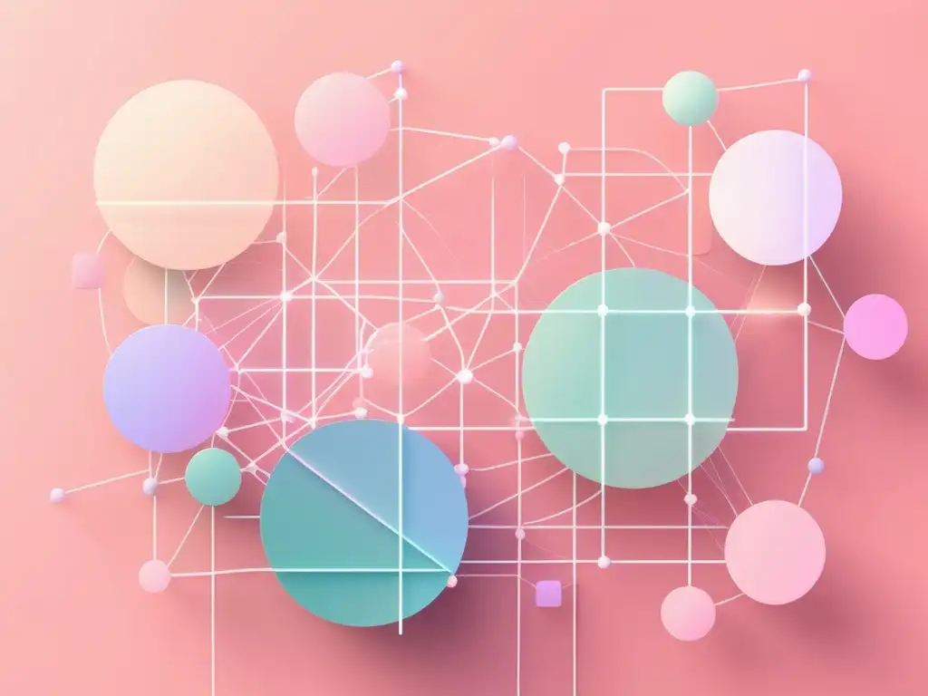 Habilidades Blandas en línea: Red de líneas y nodos interconectados, simbolizando habilidades en el mundo digital