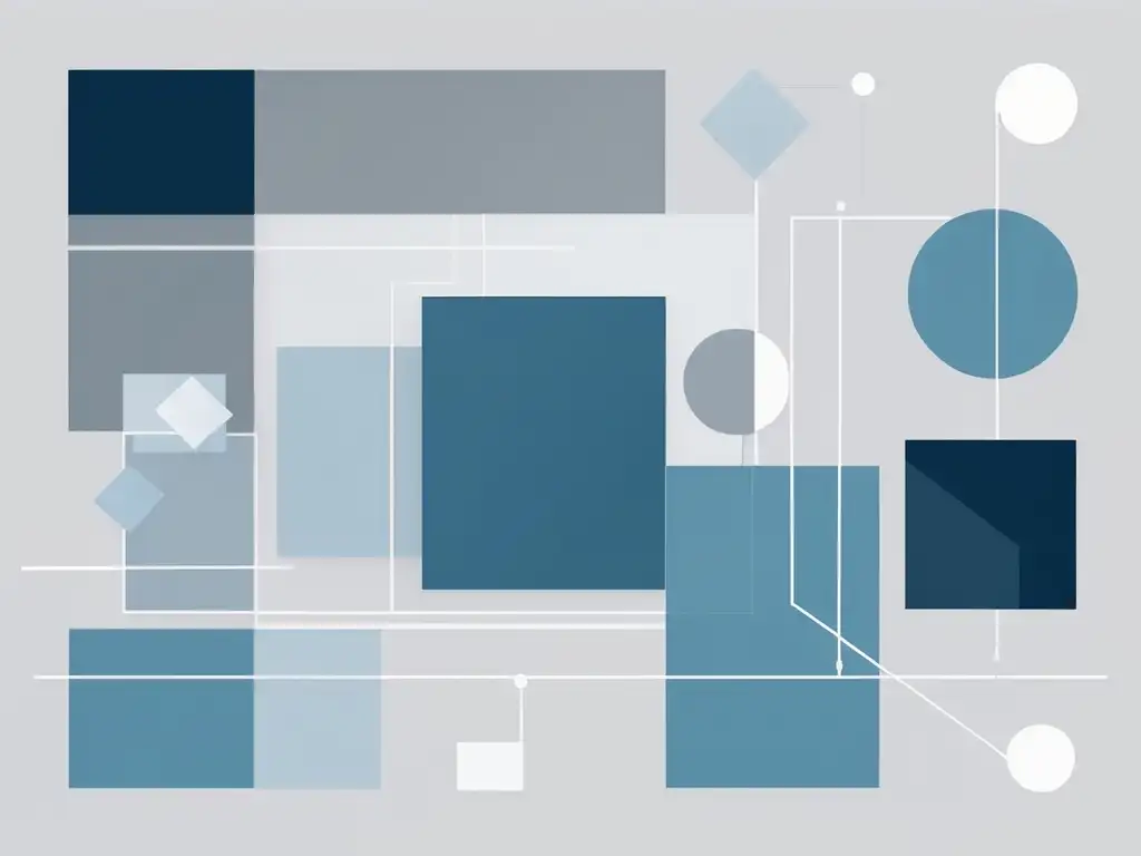 Importancia habilidades blandas en formación - Interconexión geométrica azul y gris