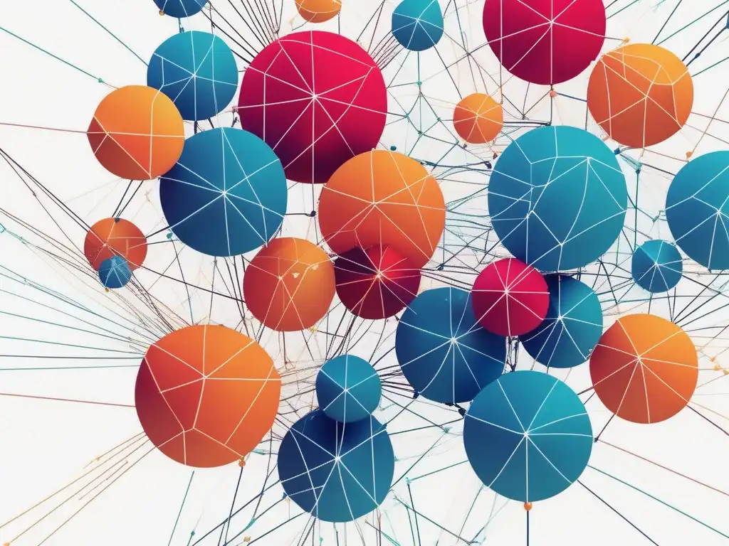 Importancia de la motivación en el mundo digital: una imagen abstracta y minimalista que representa una red digital interconectada